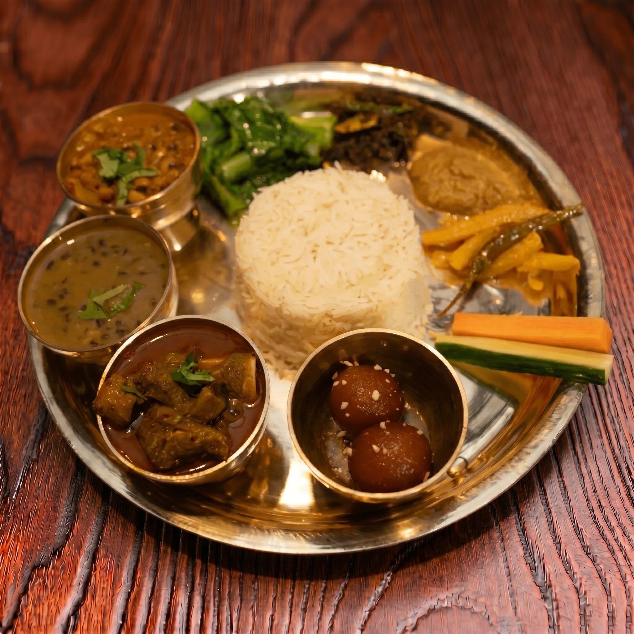 Goat Dal Bhat.